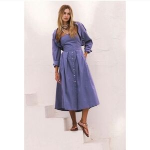 NWT Free People Isley Midi Dress in Flintstone